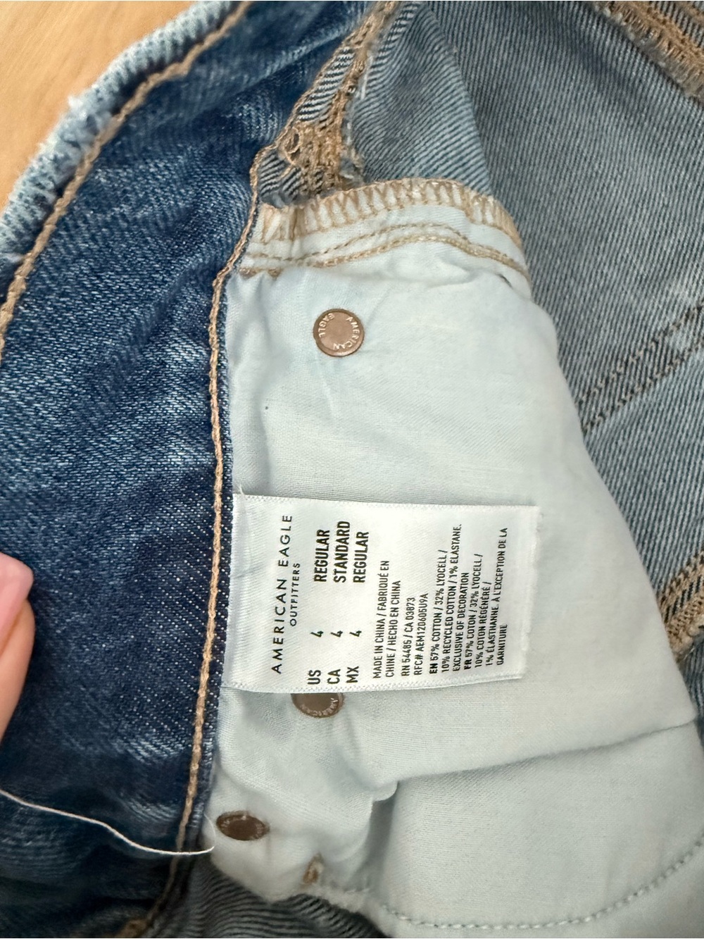 American Eagle super high rise straight jean - Picture 2 of 8